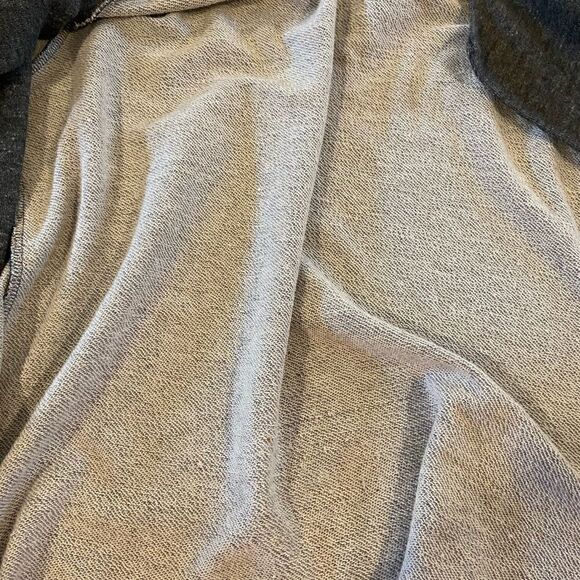 Garnet Hill Open Front cardigan Size S French Terry Gray Collarless Jacket - Picture 5 of 8